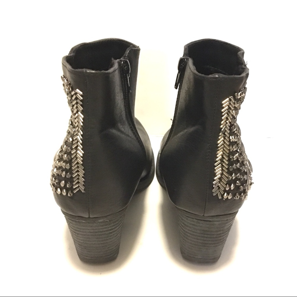 Call It Spring Embellished Studded Booties Black 9 - Picture 3 of 8